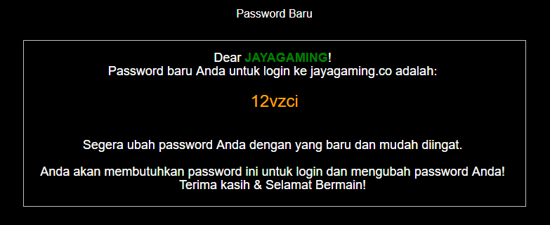 Cara Menggunakan Menu Lupa Password